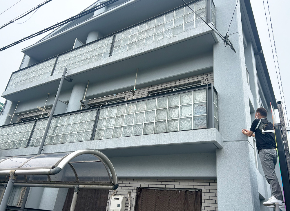マンション　ベランダ　手摺改修工事